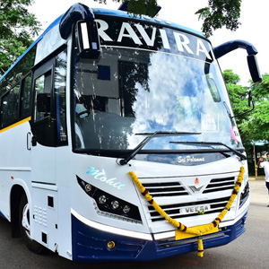 Comfortable Bus Interior - AC Coach Seating Experience